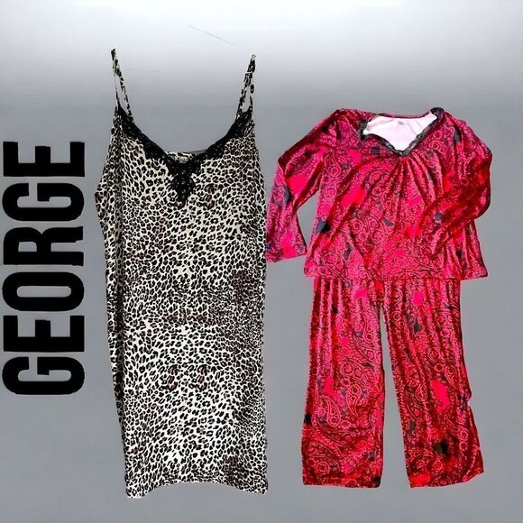 🫦GEORGE🫦 Bundle l 2 Pair of Ladies lingerie intimate pajamas nightgown pj set - Picture 1 of 12